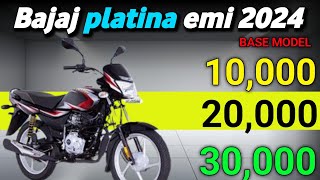 Bajaj Platina Emi 2024  Bajaj Platina Bike price mileagedown payment engine power [upl. by Behl]