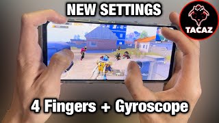 NEW SETTINGS  HANDCAM TACAZ  4 Fingers amp Gyroscope  PUBG MOBILE [upl. by Chao444]