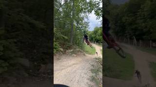 Crap chute step up at Mountain Creek Bike Park downhillmtb jump mtb whip mountaincreeknj [upl. by Enaujed]