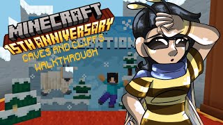 Minecraft 15th Year Anniversary  CAVES AND CLIFFS DAY 4 ALL STICKERS FOUND COMPLETE WALKTHROUGH [upl. by Aeneas778]