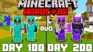 We Survived 200 Days In Hardcore Minecraft  Duo Minecraft Hardcore 100 Days [upl. by Ignacio]