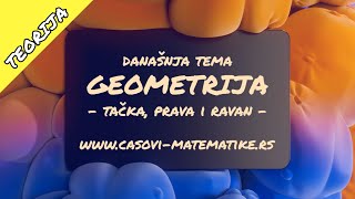 Matematika za 5 razred  Teorija  Geometrija Tačka prava i ravan [upl. by Shalne]