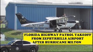 FHP AIRPLANE LAKELAND BOUND  GOVERNOR RON DESANTIS IS THERE HURRICANE MILTON FLORIDA HIGHWAY PATROL [upl. by Eislehc]