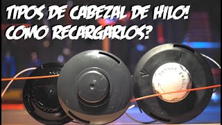 Tipos de cabezales de hilo para desbrozadora y cómo cargarlos [upl. by Nnylatsirk569]