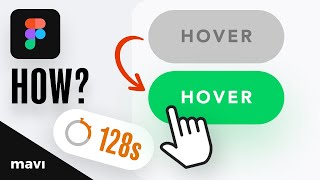 Create a Button With a HOVER Functionality in 128 SECONDS Figma Tutorial [upl. by Sitsuj928]