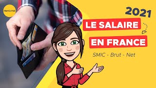 Le salaire en France SMIC  Brut  Net 2021 [upl. by Femi]