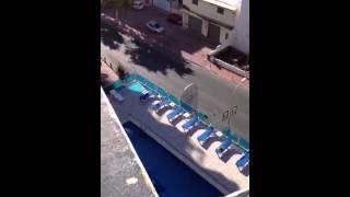 Mick Hodgson jumps Piscis Park Roof Ibiza [upl. by Leiuqeze]