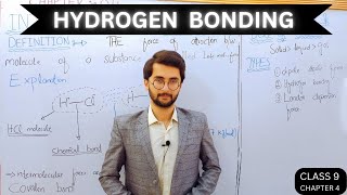 Hydrogen bonding  chapter 4  class 9 chemistry [upl. by Adeline]