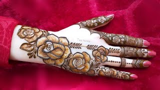 Beautiful Stylish Floral Mehndi Designs  Latest Floral Henna Design For Back Hand  Mehndi designs [upl. by Mannie]