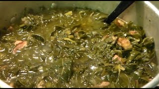 AMAZING quotSoul Foodquot COLLARD GREENS Recipe Collard Greens With SMOKED TURKEY Tails [upl. by Beverle]