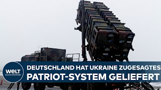 UKRAINEKRIEG Deutschland hat das zugesagte PatriotLuftabwehrsystem geliefert [upl. by Housum748]