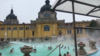 Visiting the Széchenyi Baths in Budapest Hungary [upl. by Lejeune]