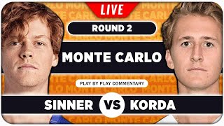 SINNER vs KORDA • ATP Monte Carlo 2024 • LIVE Tennis PlaybyPlay Stream [upl. by Cynara]