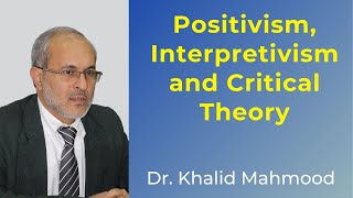 Positivism Interpretivism and Critical Theory UrduHindi  Dr Khalid Mahmood [upl. by Iadrahs781]