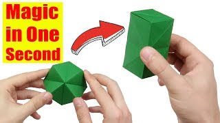 Easy Origami Magic Transforming Flexahedron Jeremy Shafer  Yakomoga Origami tutorial [upl. by Ines]