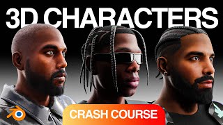 Creating Custom 3D Characters in Blender using FaceGen and Daz Full Beginner Crash Course [upl. by Latashia]