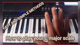 How To Play The C Major Scale On The Piano [upl. by Illyes551]