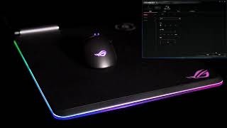 ASUS ROG Balteus Qi 無線充電 RGB 鼠墊燈光秀 [upl. by Aronos]