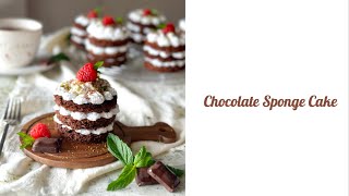 The easiest chocolate sponge cake recipe [upl. by Beckie201]