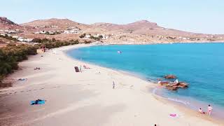 Kalafati Beach Mykonos Greece drone view Mavic Mini MavicMini [upl. by Hallee713]