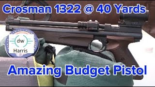 Crosman 1322 Pellet Pistol Shooting 40 Yards [upl. by Cleary]