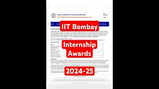 Internship program at IIT Bombay 202425  CSIR2024 apply dontmiss internship IITB NETJrf [upl. by Aicinat]