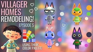 Colour matching VILLAGER HOMES EP5 All CATS Raymond Tangy Rosie Kiki  ACNH  Animal Crossing [upl. by Acinot]