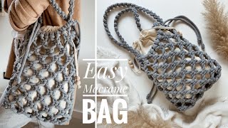 Easy Macrame BagHow To Make Macrame BagTorba ze sznurkaJak zrobić Torbę Ze Sznurka [upl. by Lotta]