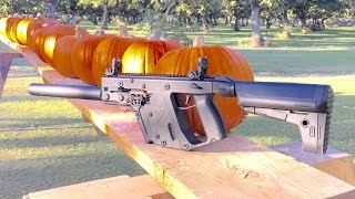 KRISS VECTOR VS PUMPKIN  9MM VS 45 ACP [upl. by Alleuol587]