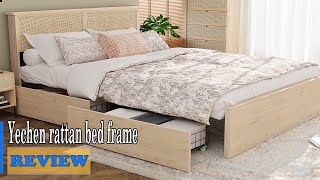 Yechen Natural Rattan Queen Bed Frame  Unboxing and Review [upl. by Leachim914]