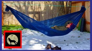 Hammock made of Bugnetting  DIY Hammock using RBTR 1oz Monolite Ripstop Mesh [upl. by Akinal]