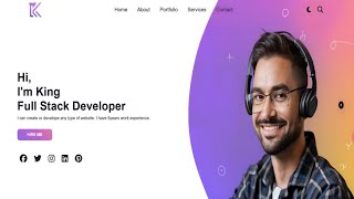 Personal Portfolio Website Using HTML CSS  Step by Step Tutorial  Fast Code [upl. by Aydin87]