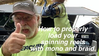 How to properly fill Pflueger President spinning reels with mono and braid spinningreels braid [upl. by Oruhtra]