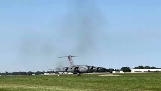 United States Air Force C17 Landing amp Takeoff From Oshkosh AirVenture 2024 [upl. by Mariam347]