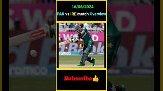 16062025 PAK vs IRE match Overview  factsmaavalite pakistan irelandcricket t20worldcup2024 [upl. by Sadoc]