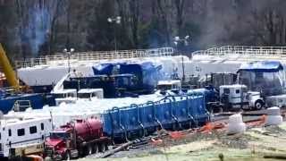 Fracking Mead Gas Site  Cabot Oil and Gas  42814 [upl. by Gula]