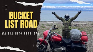 Epic Motorcycle Road WA 112 into Neah Bay [upl. by Anahsor515]