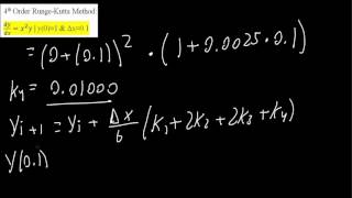 4th Order RungeKutta Method—Solve by Hand example [upl. by Nevur]