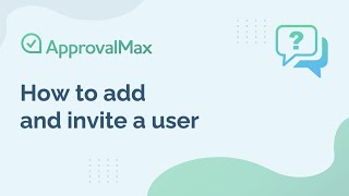 How to add and invite a user [upl. by Tai]