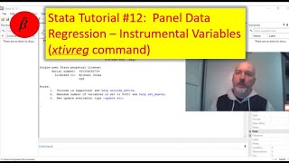 Stata Tutorial Instrumental Variables with Panel DataBasics [upl. by Atirac]