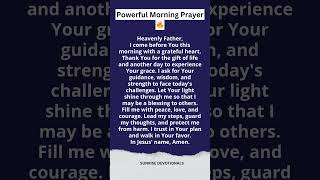 Powerful Morning Prayer 🙏🔥  Start Your Day With This Blessing shortsfeed morningprayer prayer [upl. by Boys]