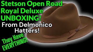 STETSON OPEN ROAD ROYAL DELUXE WALNUT  UNBOXING  I Bought it at DELMONICO HATTERS Custom Band [upl. by Benedikt]