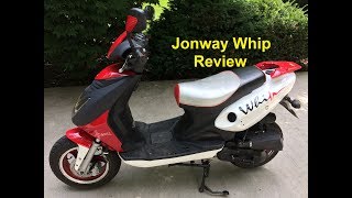 Jonway Whip 50cc Moped Scooter Review [upl. by Kiehl390]