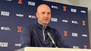 Michigan State week Illini OC Barry Lunney Jr press conference [upl. by Fisk]