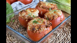 🍅 Tomates rellenos de carne picada MUY FÁCILES Y BUENÍSIMOS [upl. by Lonni41]