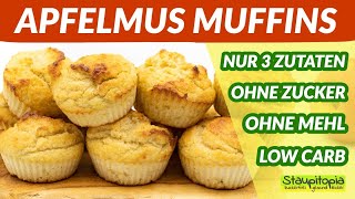 Gesunde Apfelmus Muffins ohne Zucker und Mehl aus nur 3 Zutaten [upl. by Jeremiah]