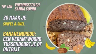 Recept gezond bananenbrood [upl. by Lowson]