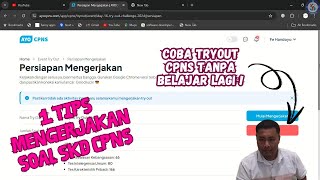 Tips Mengerjakan Soal SKD CPNS 2024 Supaya Lulus Passing Grade  Langsung TryOut [upl. by Dhumma39]