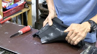 Chelsea Boots Making Process  Craftsman of 50 Year Old Shoe Factory in Korea [upl. by Moira]