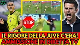 JUVENTUS CAGLIARI SCANDALO Il rigore a favore della Juve cera Lite ed ammissione in diretta tv [upl. by Alaehs]